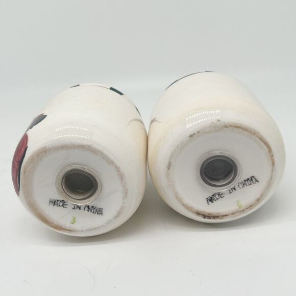 Vintage 90s Christmas Salt & Pepper Shakers Set - Snowman and Santa Claus - Picture 3 of 4